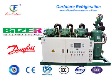 R404a Bitzer HSK7471-75 jenis sekrup rak kompresor paralel untuk -18 derajat penyimpanan dingin